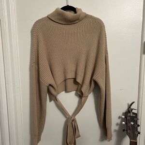 Cropped Turtleneck Sweater